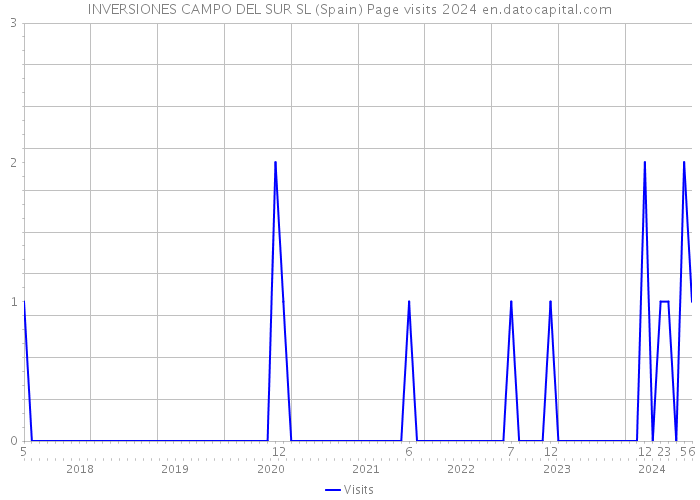 INVERSIONES CAMPO DEL SUR SL (Spain) Page visits 2024 