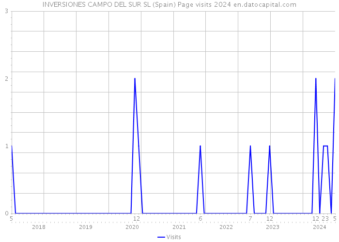 INVERSIONES CAMPO DEL SUR SL (Spain) Page visits 2024 