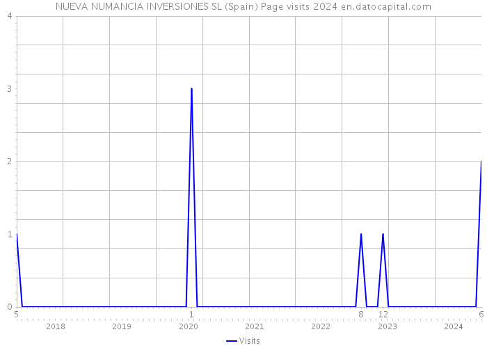 NUEVA NUMANCIA INVERSIONES SL (Spain) Page visits 2024 