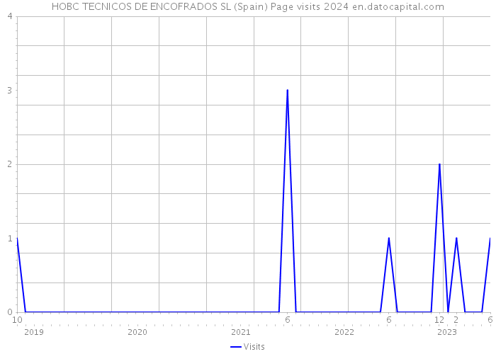 HOBC TECNICOS DE ENCOFRADOS SL (Spain) Page visits 2024 
