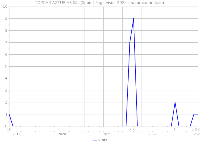 TOPCAR ASTURIAS S.L. (Spain) Page visits 2024 