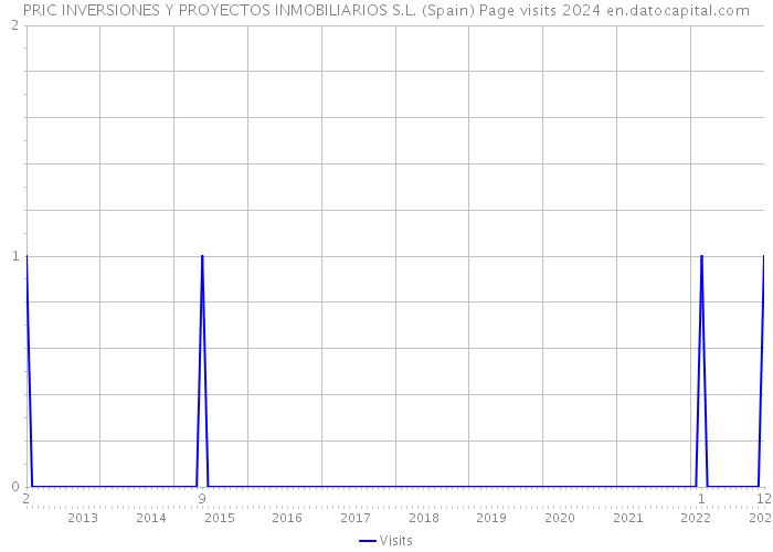 PRIC INVERSIONES Y PROYECTOS INMOBILIARIOS S.L. (Spain) Page visits 2024 