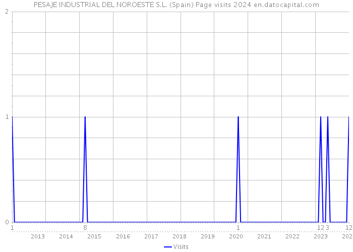 PESAJE INDUSTRIAL DEL NOROESTE S.L. (Spain) Page visits 2024 