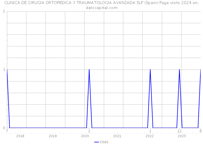 CLINICA DE CIRUGIA ORTOPEDICA Y TRAUMATOLOGIA AVANZADA SLP (Spain) Page visits 2024 