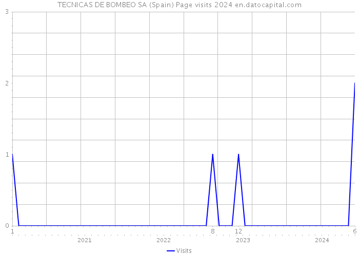 TECNICAS DE BOMBEO SA (Spain) Page visits 2024 
