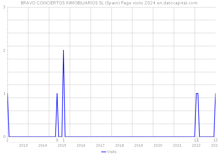 BRAVO CONCIERTOS INMOBILIARIOS SL (Spain) Page visits 2024 