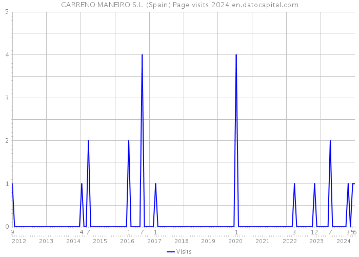 CARRENO MANEIRO S.L. (Spain) Page visits 2024 