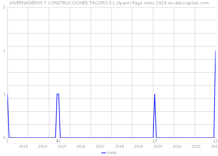 INVERNADEROS Y CONSTRUCCIONES TAGORO S L (Spain) Page visits 2024 
