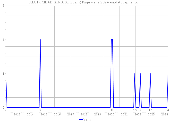 ELECTRICIDAD GURIA SL (Spain) Page visits 2024 