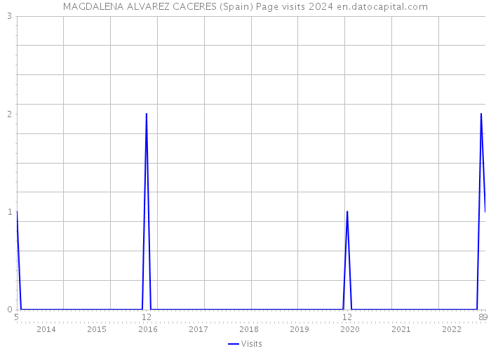 MAGDALENA ALVAREZ CACERES (Spain) Page visits 2024 