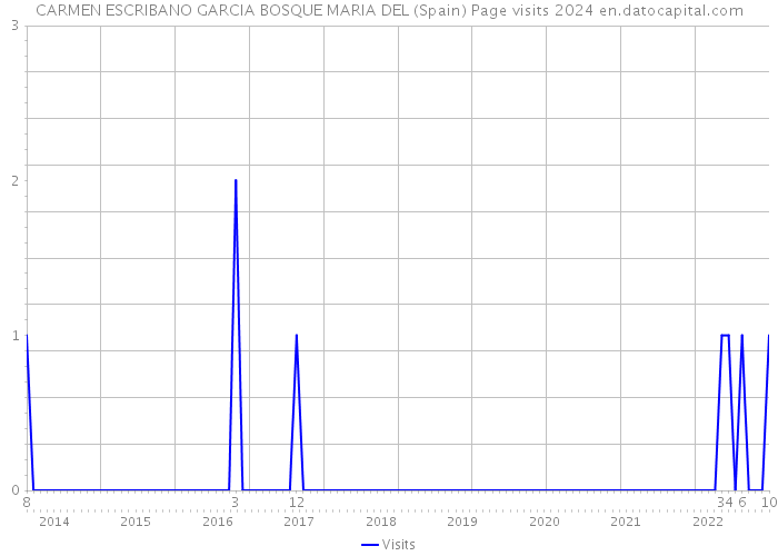 CARMEN ESCRIBANO GARCIA BOSQUE MARIA DEL (Spain) Page visits 2024 