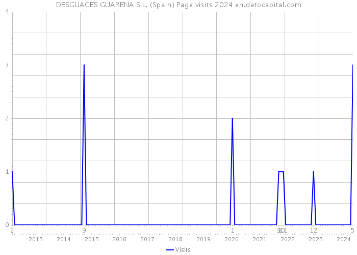 DESGUACES GUARENA S.L. (Spain) Page visits 2024 