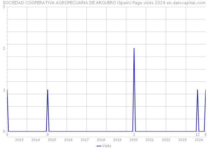 SOCIEDAD COOPERATIVA AGROPECUARIA DE ARGUERO (Spain) Page visits 2024 
