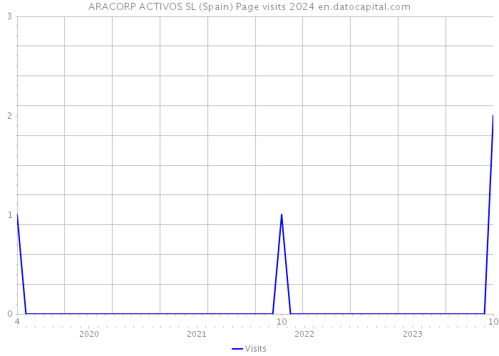 ARACORP ACTIVOS SL (Spain) Page visits 2024 