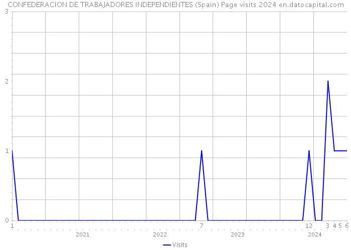 CONFEDERACION DE TRABAJADORES INDEPENDIENTES (Spain) Page visits 2024 