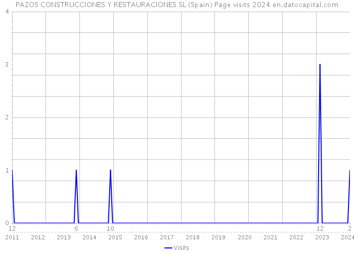 PAZOS CONSTRUCCIONES Y RESTAURACIONES SL (Spain) Page visits 2024 