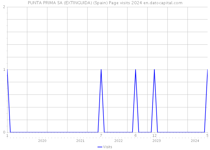 PUNTA PRIMA SA (EXTINGUIDA) (Spain) Page visits 2024 