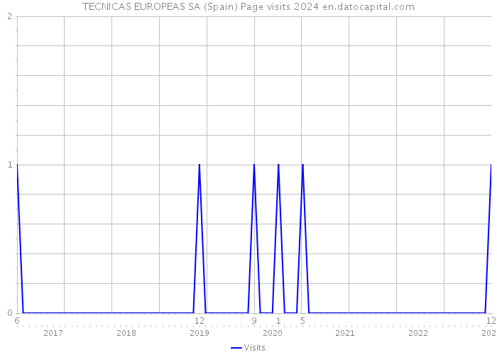 TECNICAS EUROPEAS SA (Spain) Page visits 2024 
