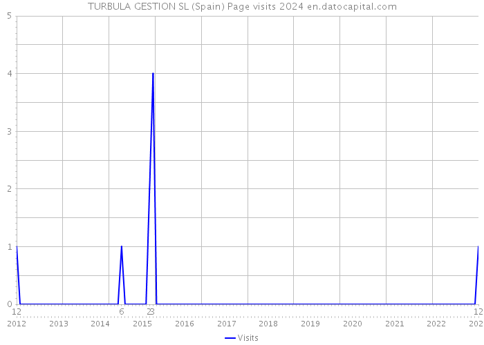 TURBULA GESTION SL (Spain) Page visits 2024 