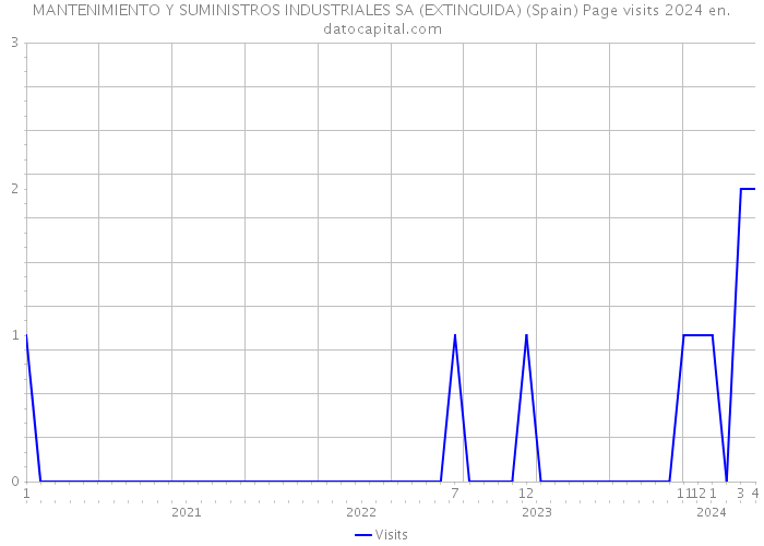 MANTENIMIENTO Y SUMINISTROS INDUSTRIALES SA (EXTINGUIDA) (Spain) Page visits 2024 