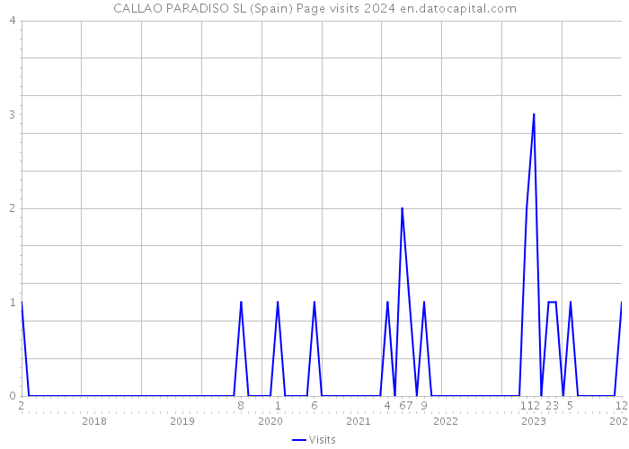 CALLAO PARADISO SL (Spain) Page visits 2024 