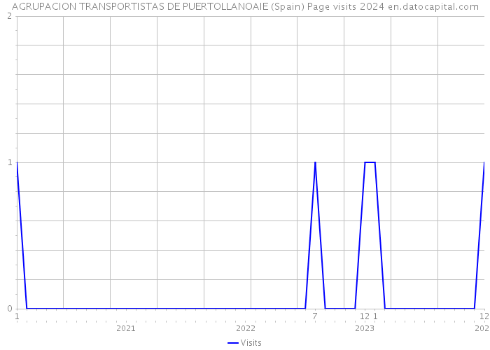 AGRUPACION TRANSPORTISTAS DE PUERTOLLANOAIE (Spain) Page visits 2024 