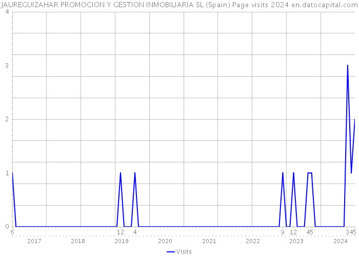 JAUREGUIZAHAR PROMOCION Y GESTION INMOBILIARIA SL (Spain) Page visits 2024 