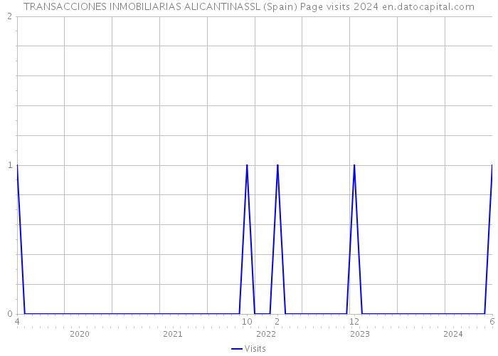 TRANSACCIONES INMOBILIARIAS ALICANTINASSL (Spain) Page visits 2024 