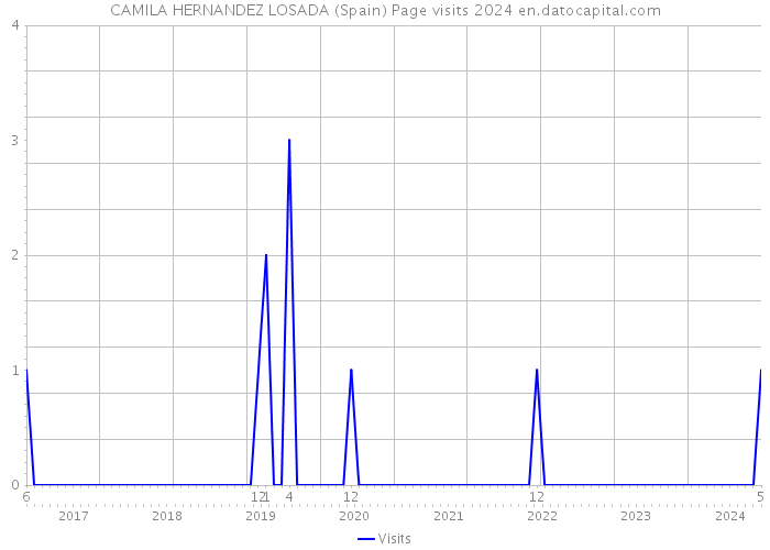 CAMILA HERNANDEZ LOSADA (Spain) Page visits 2024 