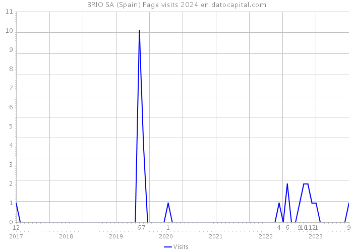 BRIO SA (Spain) Page visits 2024 