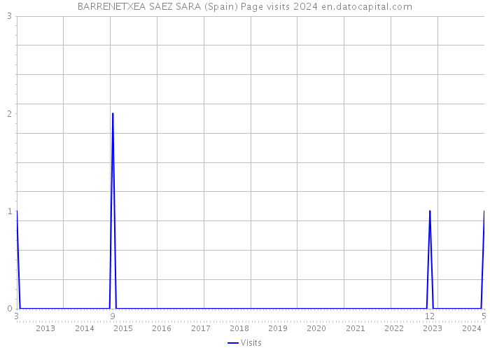 BARRENETXEA SAEZ SARA (Spain) Page visits 2024 