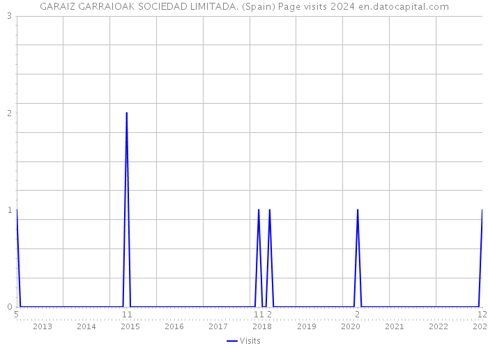 GARAIZ GARRAIOAK SOCIEDAD LIMITADA. (Spain) Page visits 2024 