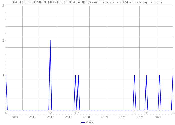 PAULO JORGE SINDE MONTEIRO DE ARAUJO (Spain) Page visits 2024 