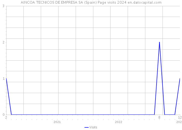 AINCOA TECNICOS DE EMPRESA SA (Spain) Page visits 2024 