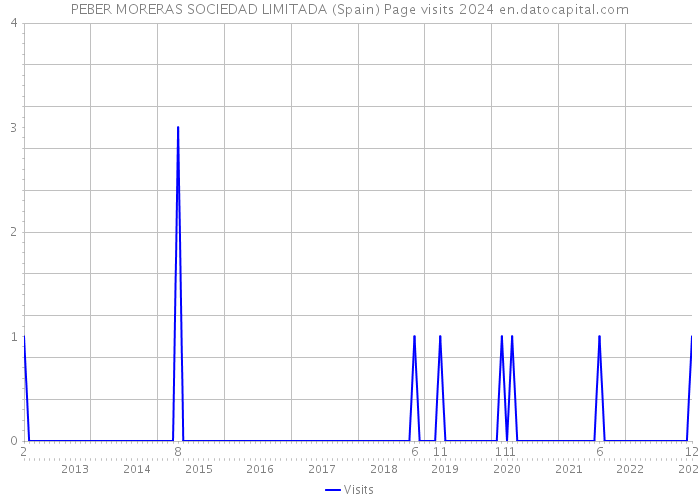 PEBER MORERAS SOCIEDAD LIMITADA (Spain) Page visits 2024 