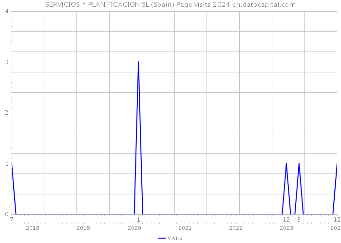 SERVICIOS Y PLANIFICACION SL (Spain) Page visits 2024 