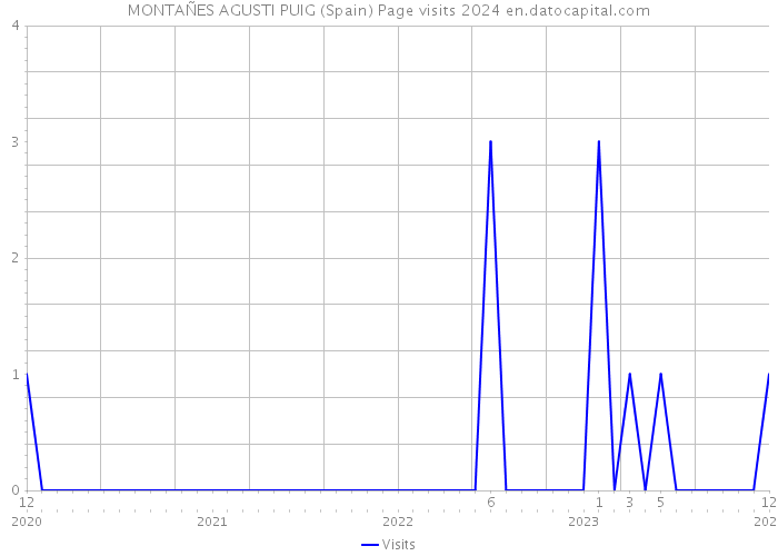 MONTAÑES AGUSTI PUIG (Spain) Page visits 2024 