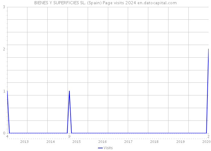 BIENES Y SUPERFICIES SL. (Spain) Page visits 2024 
