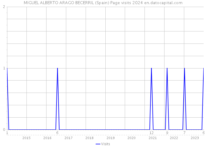 MIGUEL ALBERTO ARAGO BECERRIL (Spain) Page visits 2024 