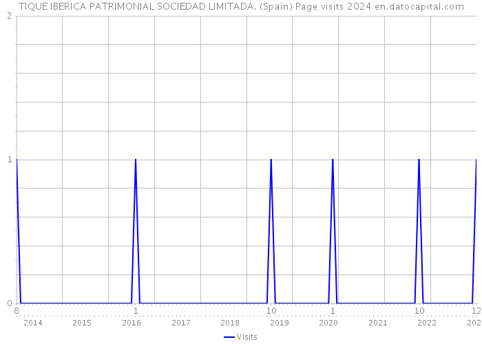 TIQUE IBERICA PATRIMONIAL SOCIEDAD LIMITADA. (Spain) Page visits 2024 