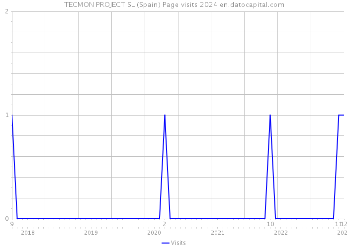 TECMON PROJECT SL (Spain) Page visits 2024 