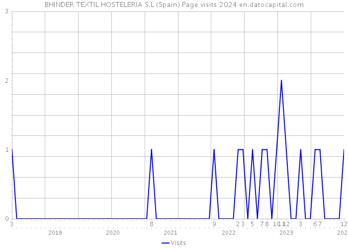 BHINDER TEXTIL HOSTELERIA S.L (Spain) Page visits 2024 