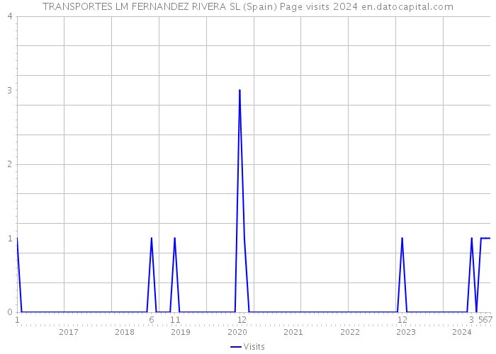 TRANSPORTES LM FERNANDEZ RIVERA SL (Spain) Page visits 2024 