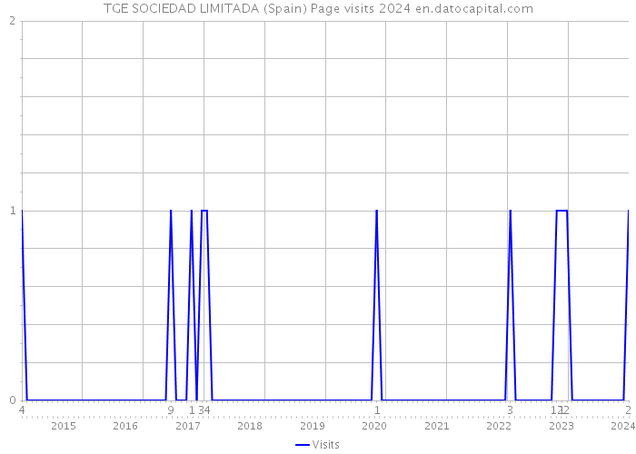 TGE SOCIEDAD LIMITADA (Spain) Page visits 2024 