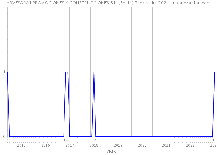 ARVESA XXI PROMOCIONES Y CONSTRUCCIONES S.L. (Spain) Page visits 2024 