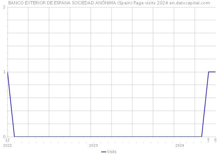 BANCO EXTERIOR DE ESPANA SOCIEDAD ANÓNIMA (Spain) Page visits 2024 