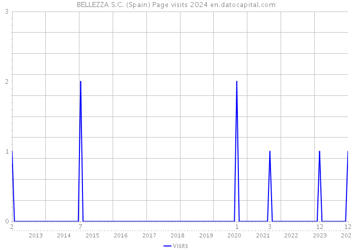 BELLEZZA S.C. (Spain) Page visits 2024 