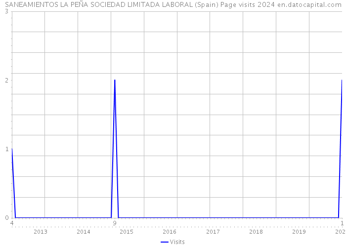 SANEAMIENTOS LA PEÑA SOCIEDAD LIMITADA LABORAL (Spain) Page visits 2024 
