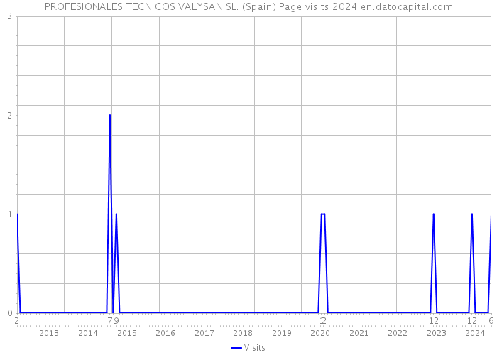 PROFESIONALES TECNICOS VALYSAN SL. (Spain) Page visits 2024 