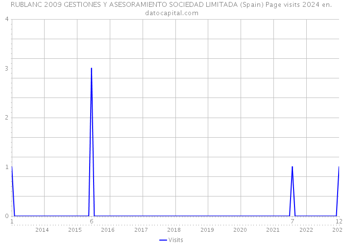 RUBLANC 2009 GESTIONES Y ASESORAMIENTO SOCIEDAD LIMITADA (Spain) Page visits 2024 